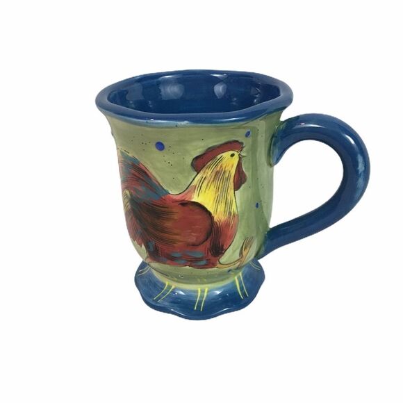 Rooster Hen Certified International Susan Wingets Ceramic Mug - Picture 2 of 7